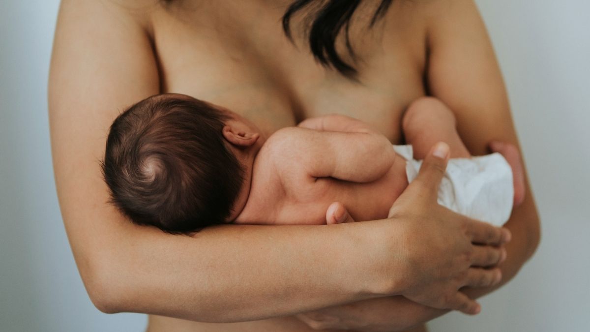 Mother breastfeeding her baby